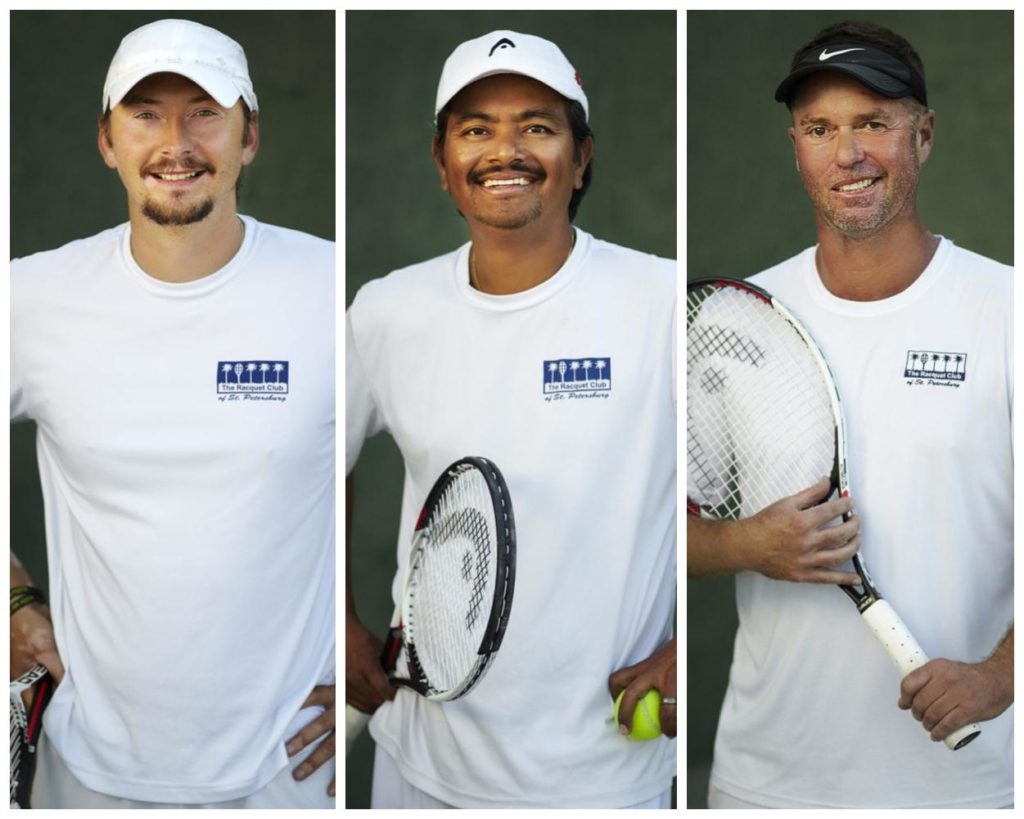 Image of the 3 teaching pros at the Racquet Club